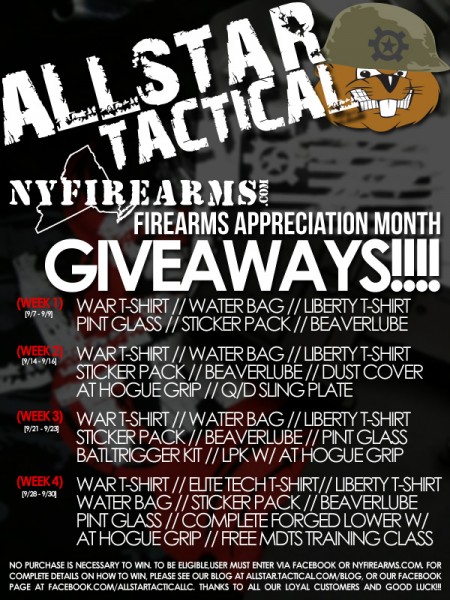 Allstar Tactical Firearms Appreciation Month Giveaways