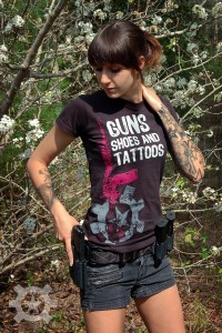 Guns Shoes and Tattoos Girls Shirt