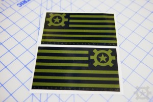 AT Flag Sticker OD Green