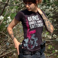 Guns, Shoes and Tattoos Girls T-Shirt