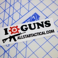 AT I Heart Guns Sticker