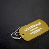 AT Dog Tag Key Chain Gold