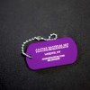 AT Dog Tag Key Chain Purple